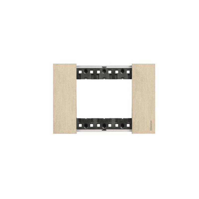 Placca 3 moduli living now oro materiale zama 