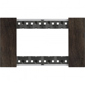 Placca 4 moduli living now noce materiale legno