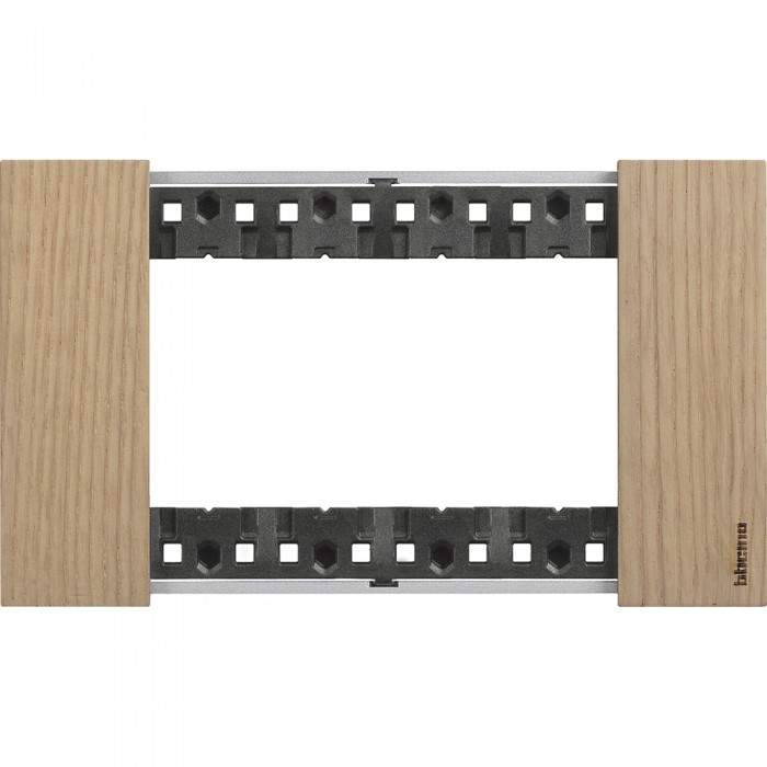 Placca 4 moduli living now rovere materiale legno