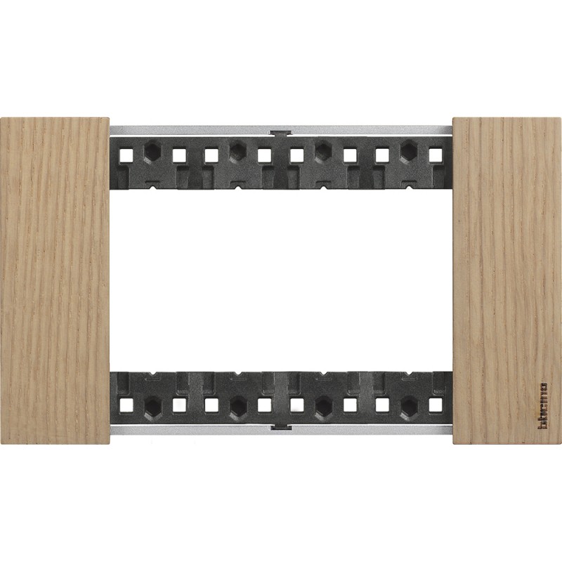 Placca 4 moduli living now rovere materiale legno