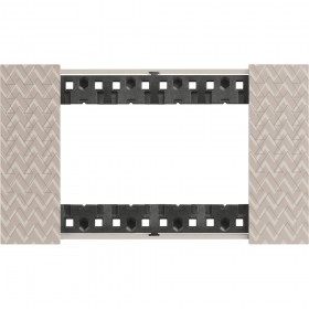 Placca 4 moduli living now optic materiale plastica effetto pixel