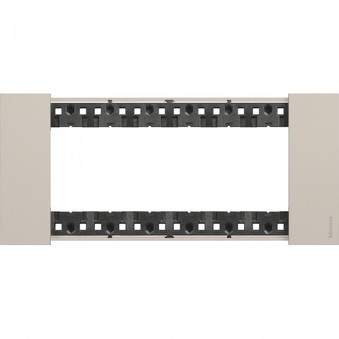 Placca 6 moduli living now sabbia materiale plastica