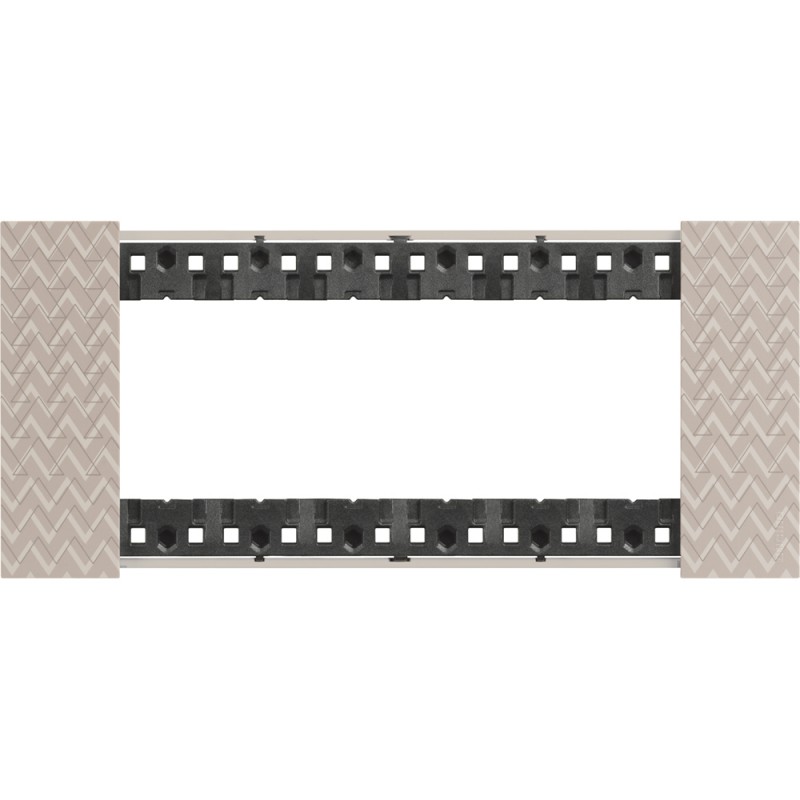 Placca 6 moduli living now optic materiale plastica effetto pixel