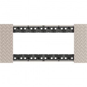 Placca 6 moduli living now optic materiale plastica effetto pixel