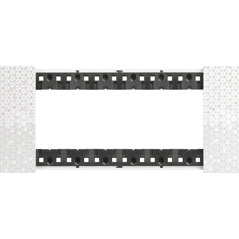 Placca 6 moduli living now pixel materiale plastica effetto pixel