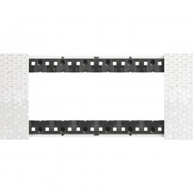 Placca 6 moduli living now pixel materiale plastica effetto pixel