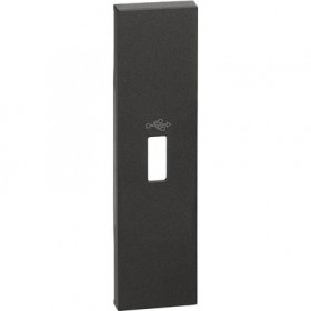 Cover connettore usb 1 modulo nero