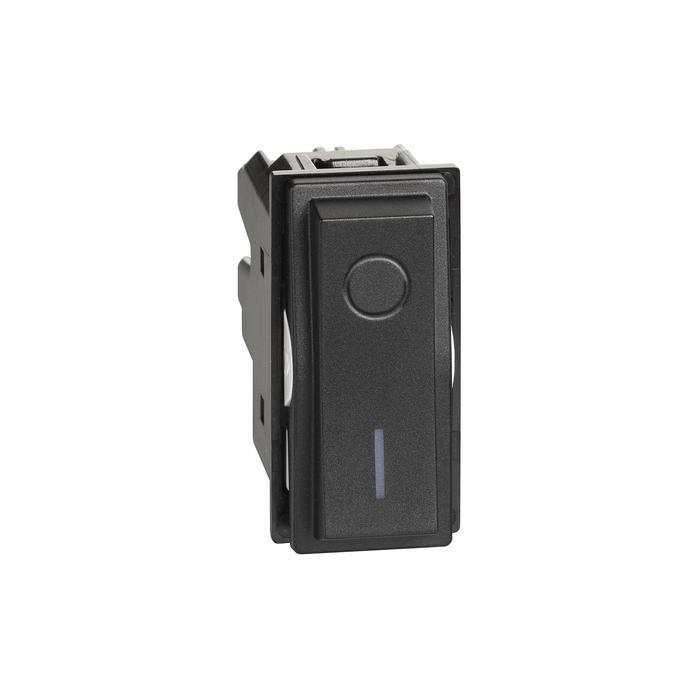 Interruttore 2p 16 ax  now illuminabile 1 modulo nero kg4002 bticino