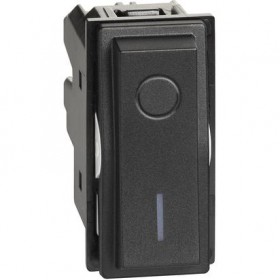Interruttore 2p 16 ax  now illuminabile 1 modulo nero kg4002 bticino