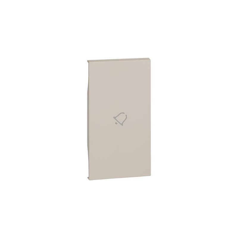 Cover con icona campanello 2 moduli illuminabile sabbia