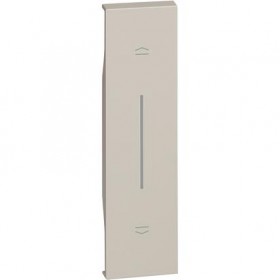 Cover illuminabile per pulsante interbloccato e comando tapparelle connesso  1 modulo sabbia