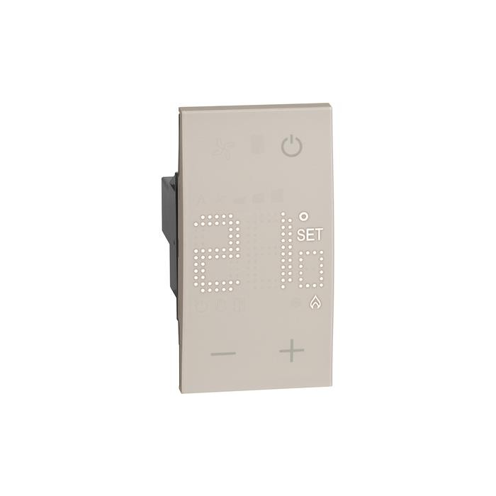 Termostato ambiente elettronico 2 moduli sabbia km4441 bticino