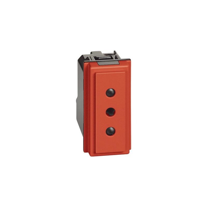 Presa 2p+t 10a 250vac rossa