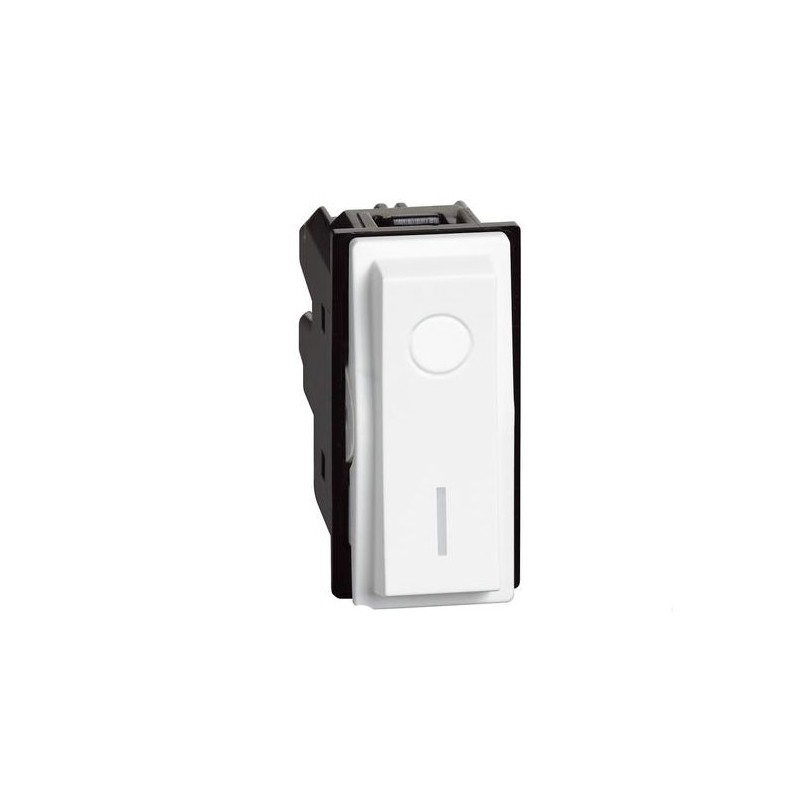 Interruttore bipolare elettrico serie living now 16a bianco kw4002 bticino