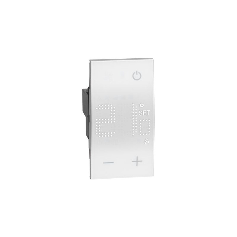 Termostato ambiente elettronico 2 moduli bianco