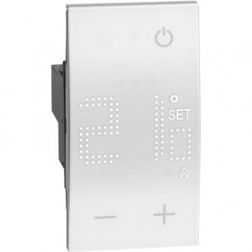 Termostato ambiente elettronico 2 moduli bianco