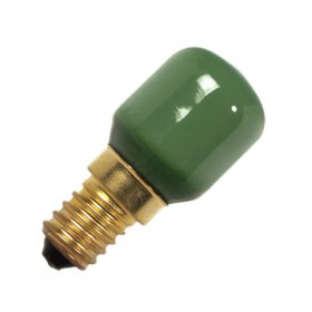 Petite lampe led verte poire e14 0,6w 35lm 230v