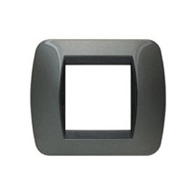 Placca living int 2p acciaio scuro l4802ac  ticino