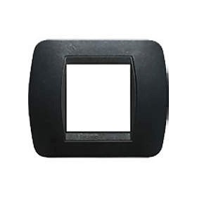 Placca living int 2p acciaio sc plastica l4802pa  ticino