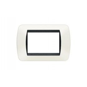 Placca living international 3posti bianca plastica l4803pb ticino