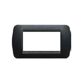 Placca living international 4p acciaio scuro l4804pa plastica bticino 