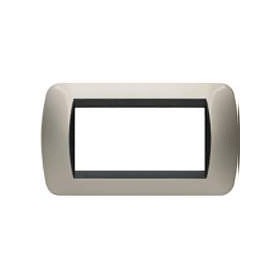 Placca living international 4p titanio l4804tc bticino 