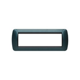 Living international 7p blue metallic plate l4807bt ticino