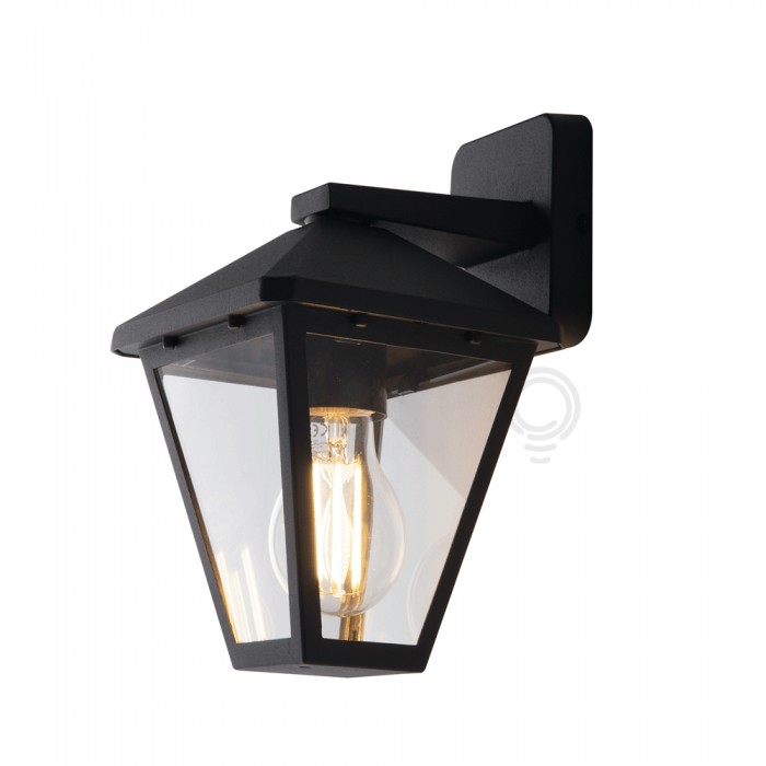 Prisma down wandleuchte anthrazit 1xe27 ip44 19 1x21 8x16cm