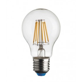 Standard led bulb drop e27 transparent glass 800lm 4000k