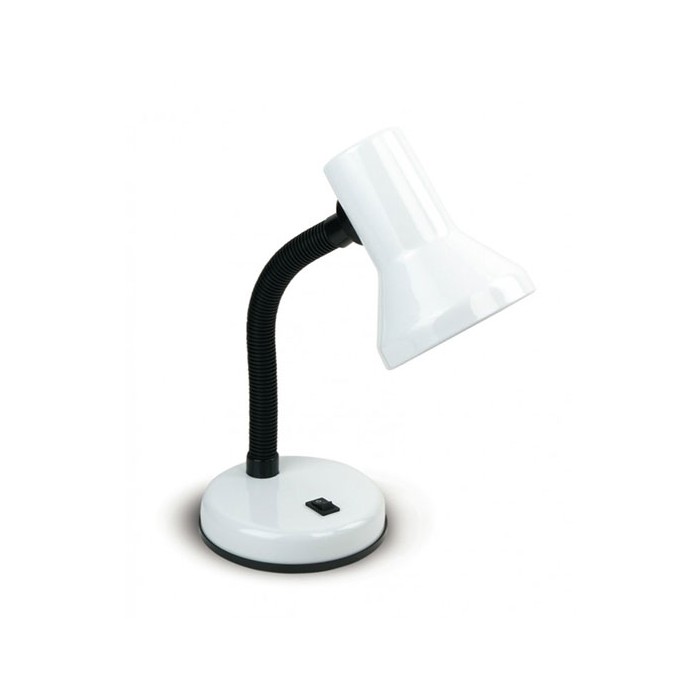 Table lamp in white e27 metal flexible light