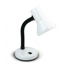 Tischleuchte aus weißem e27 metall flexible light