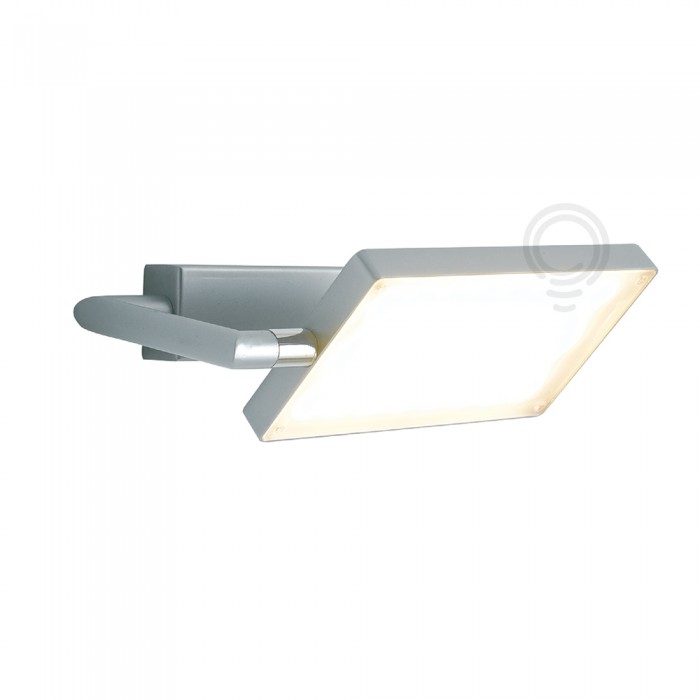 Applique led a libro grigio 17w 1300lm 3200k 22,5x10x15cm