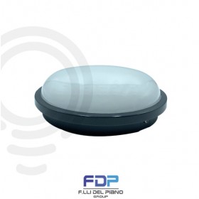 Ever led deckenleuchte 20w ip65 runde form anthrazitgrau 1600lm