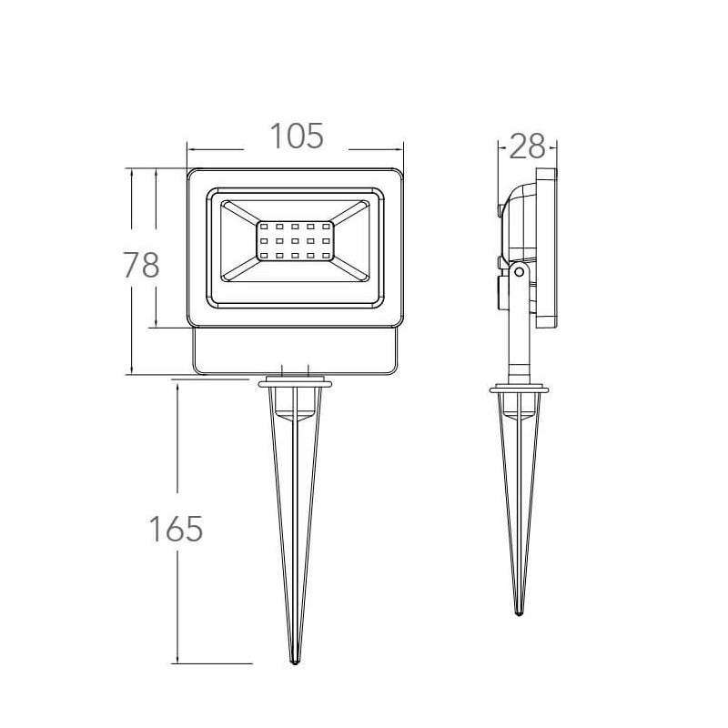 Proiettore led urano da esterno con picchetto...