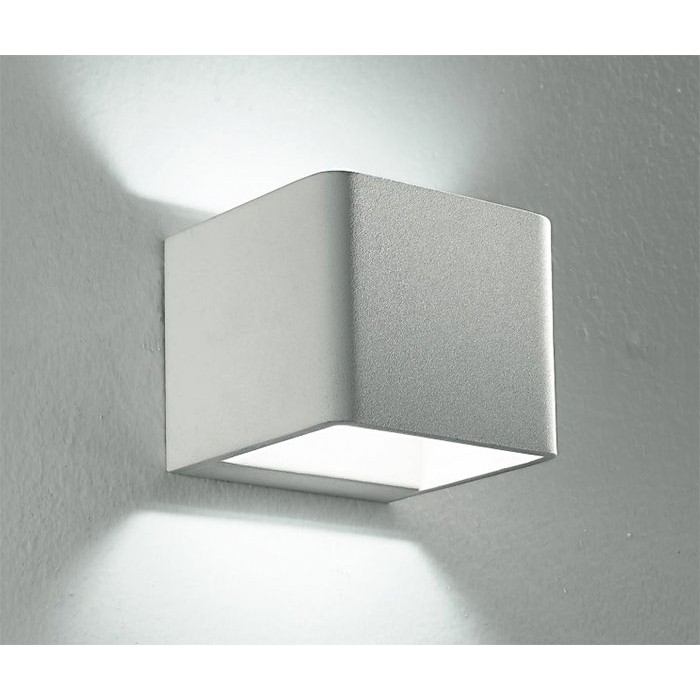 Appliaque bianco parete 6w led 3500k 400lm illuminazione