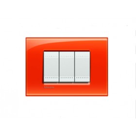 Placca 3p living light ll arancio lna4803od ticino