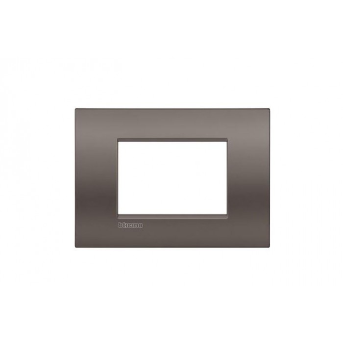 Placca in metallo 3 posti argilla Living air LNC4803CY Bticino