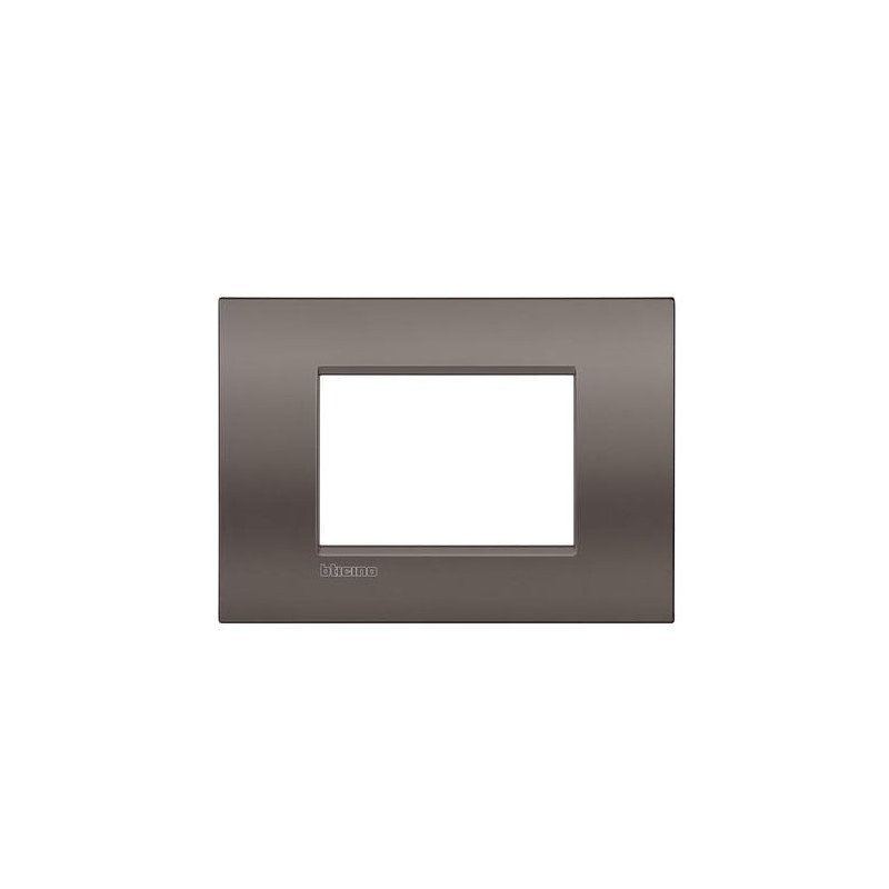 Placca in metallo 3 posti argilla Living air LNC4803CY Bticino
