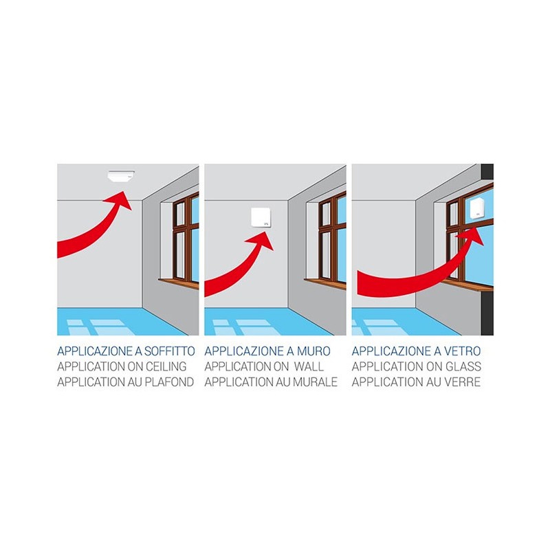 Aspiratore elettrico da parete assiale foro...