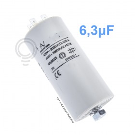 Condensatori avviamento motori elettrici 6mf 400/450 faston 