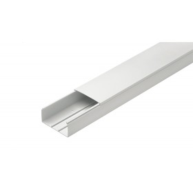 Mini trunking for electrical cables, white cover 20x10, 2 meter electrical trunking