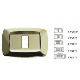 Placca modi 2 posti ottone md212 master