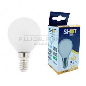 Lampadina led alta luminosità 506 lumen 6w luce calda 60w shot
