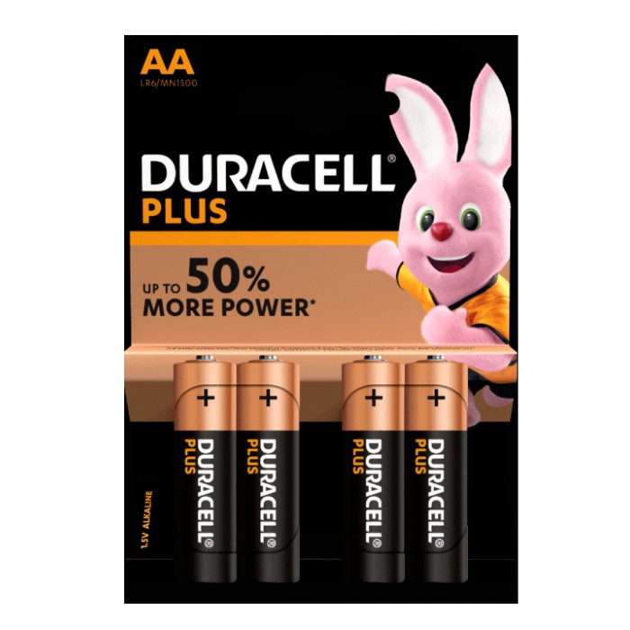 Batteria stilo aa duracell plus 1,5v alkaline lunga durata mn1500
