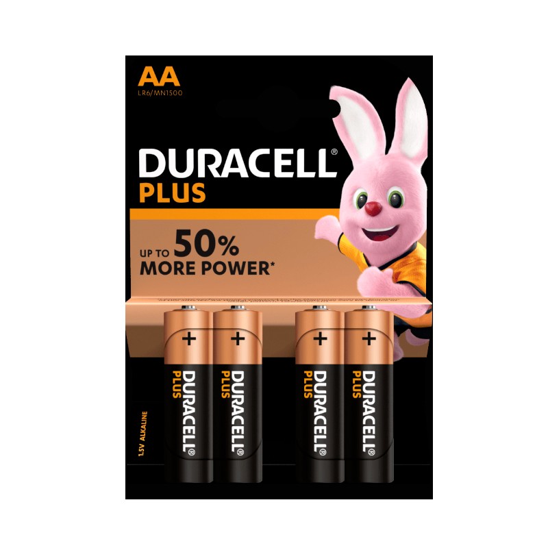 Batteria stilo aa duracell plus 1,5v alkaline lunga durata mn1500