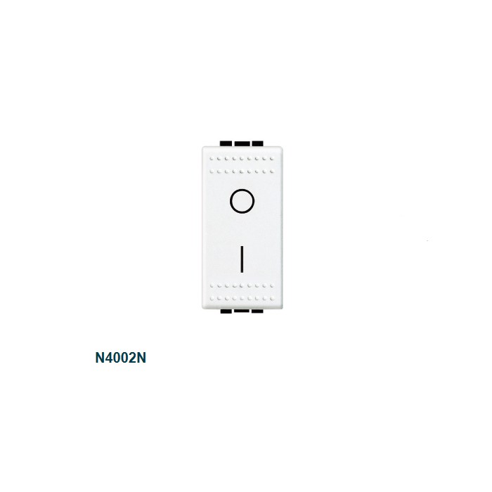 Interruttore elettrico bipolare ll 2 poli 2p 16a 1m bianco  n4002n 