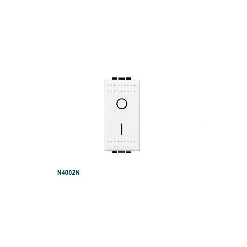 Interruttore elettrico bipolare ll 2 poli 2p 16a 1m bianco  n4002n 