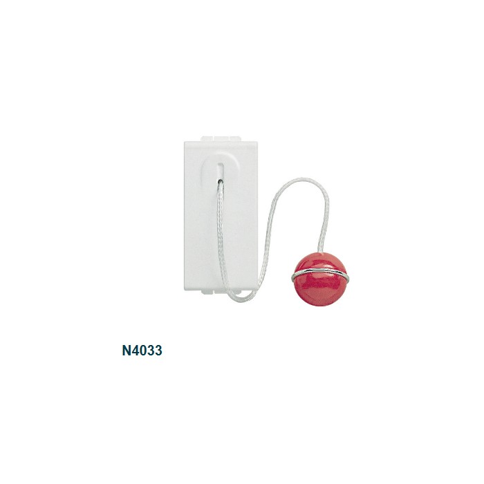 Pulsante tirante sicurezza 1p no 10A living light N4033 ticino