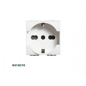 Presa elettrica living light unel bipasso 10/16 n414016 ticino