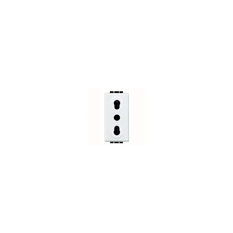 Presa elettrica light living bipasso 10/16a n4180 ticino